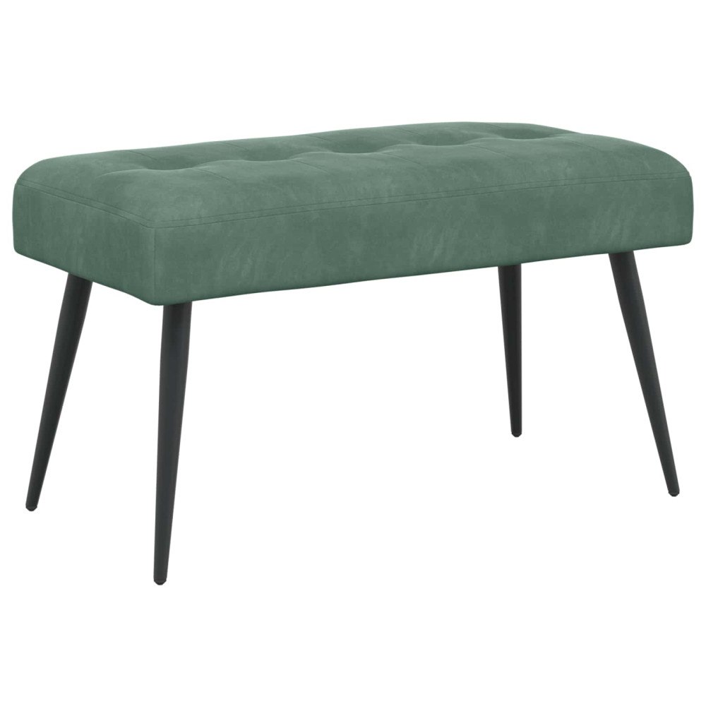 vidaXL Bänk med knappar Havgrön 80 x 40 x 46 cm Sammet