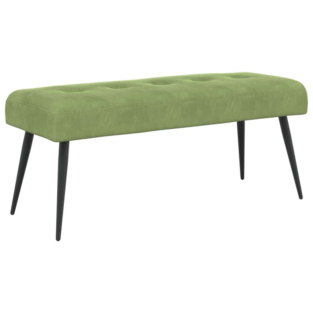 vidaXL Bänk med knappar Ljusgrön 110 x 40 x 46 cm Sammet