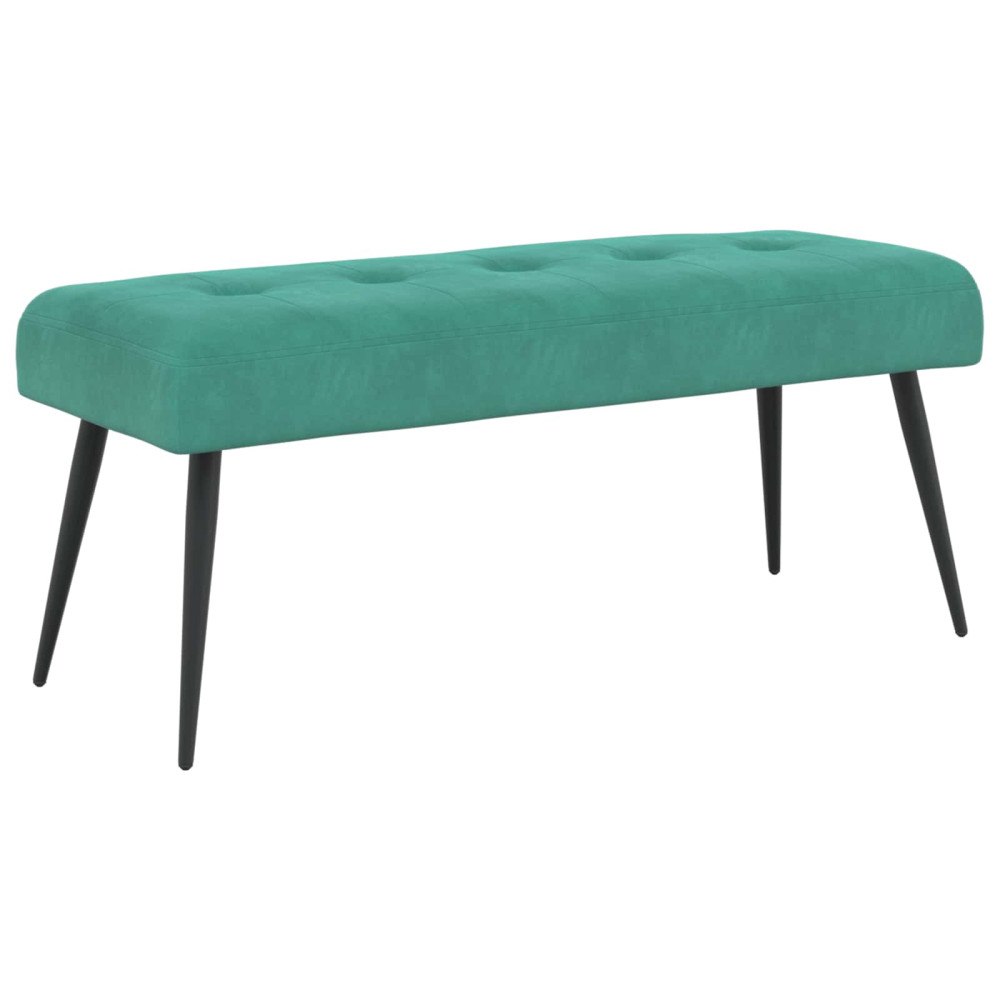 vidaXL Bänk med knappar Turkos 110 x 40 x 46 cm Sammet