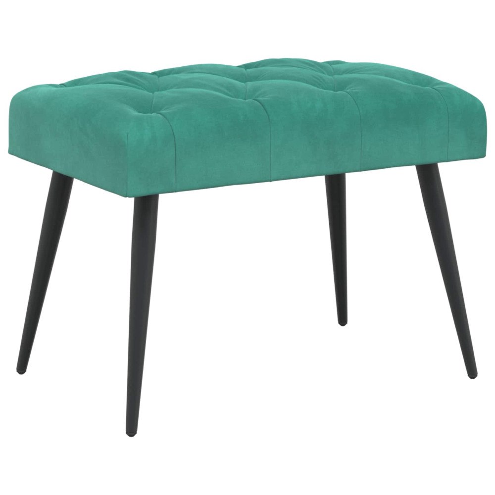 vidaXL Bänk med knappar Turkos 60 x 40 x 45 cm Sammet
