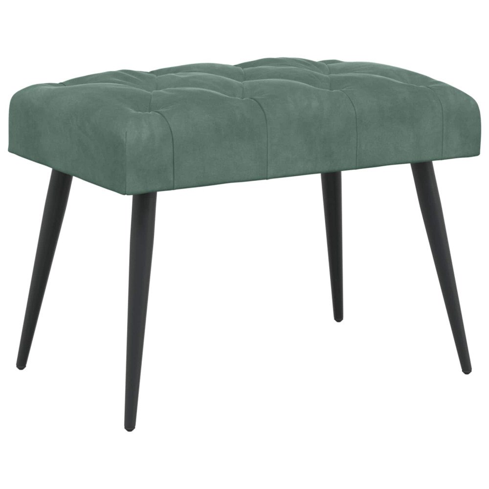 vidaXL Bänk med knappar Havgrön 60 x 40 x 45 cm Sammet