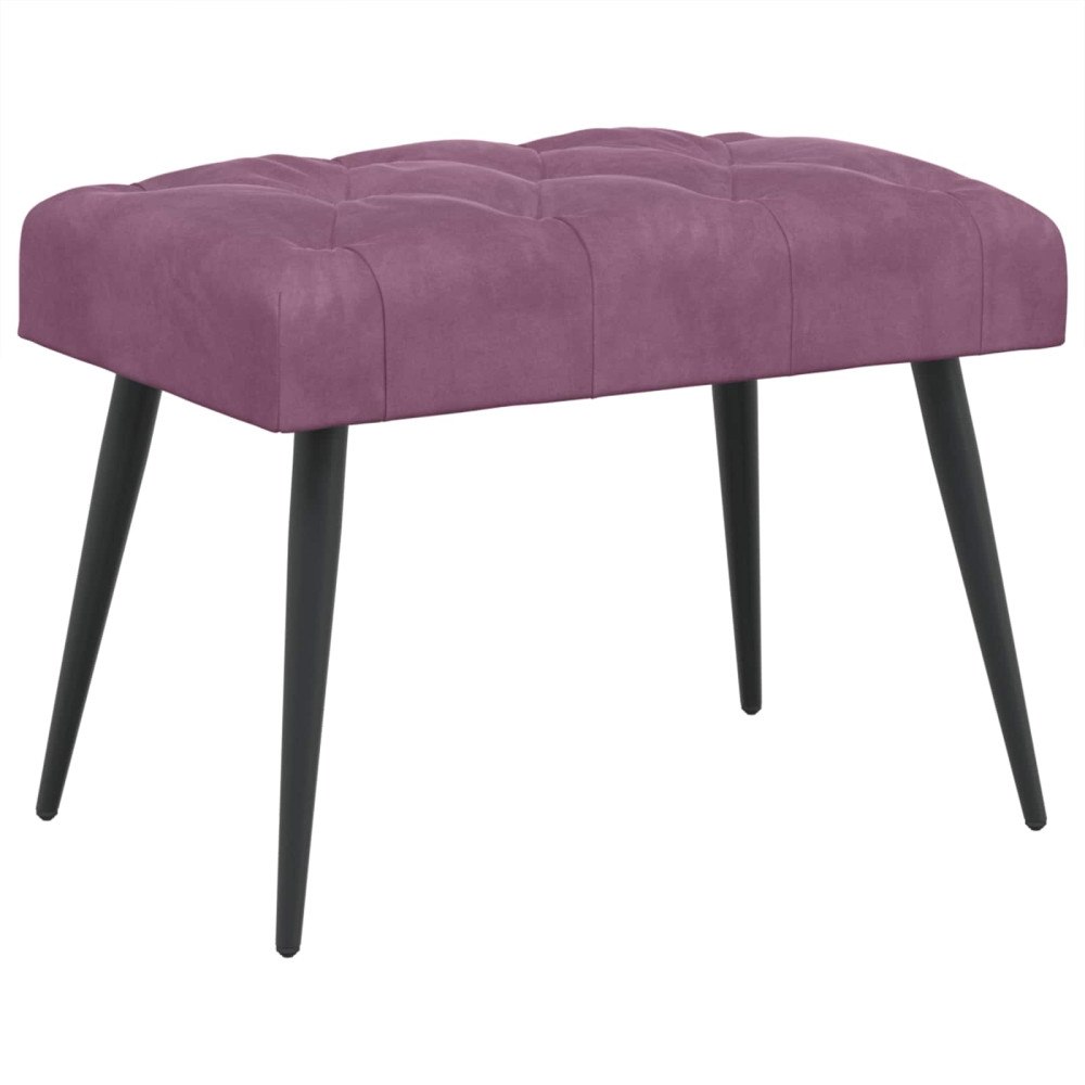 vidaXL Bänk med knappar Lila 60 x 40 x 45 cm Sammet