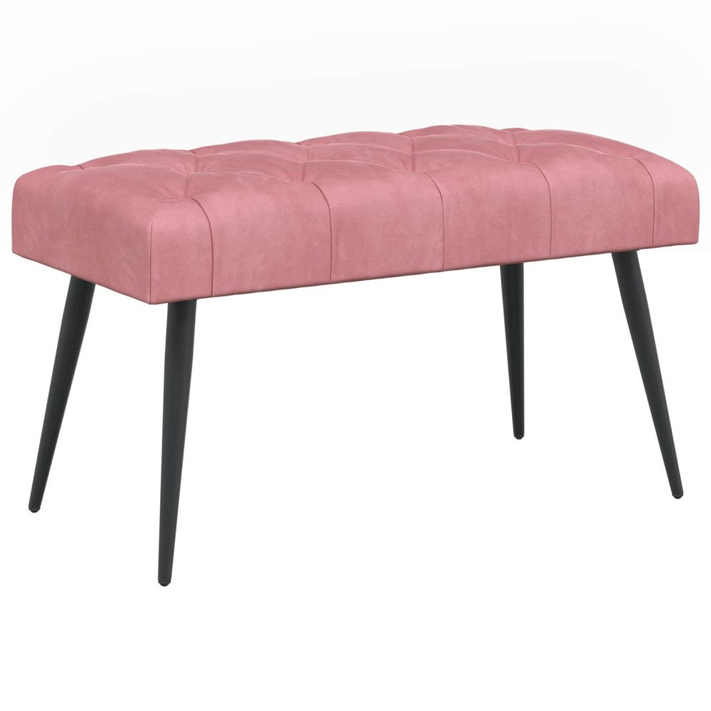 vidaXL Bänk med knappar Rosa 80 x 40 x 46 cm Sammet