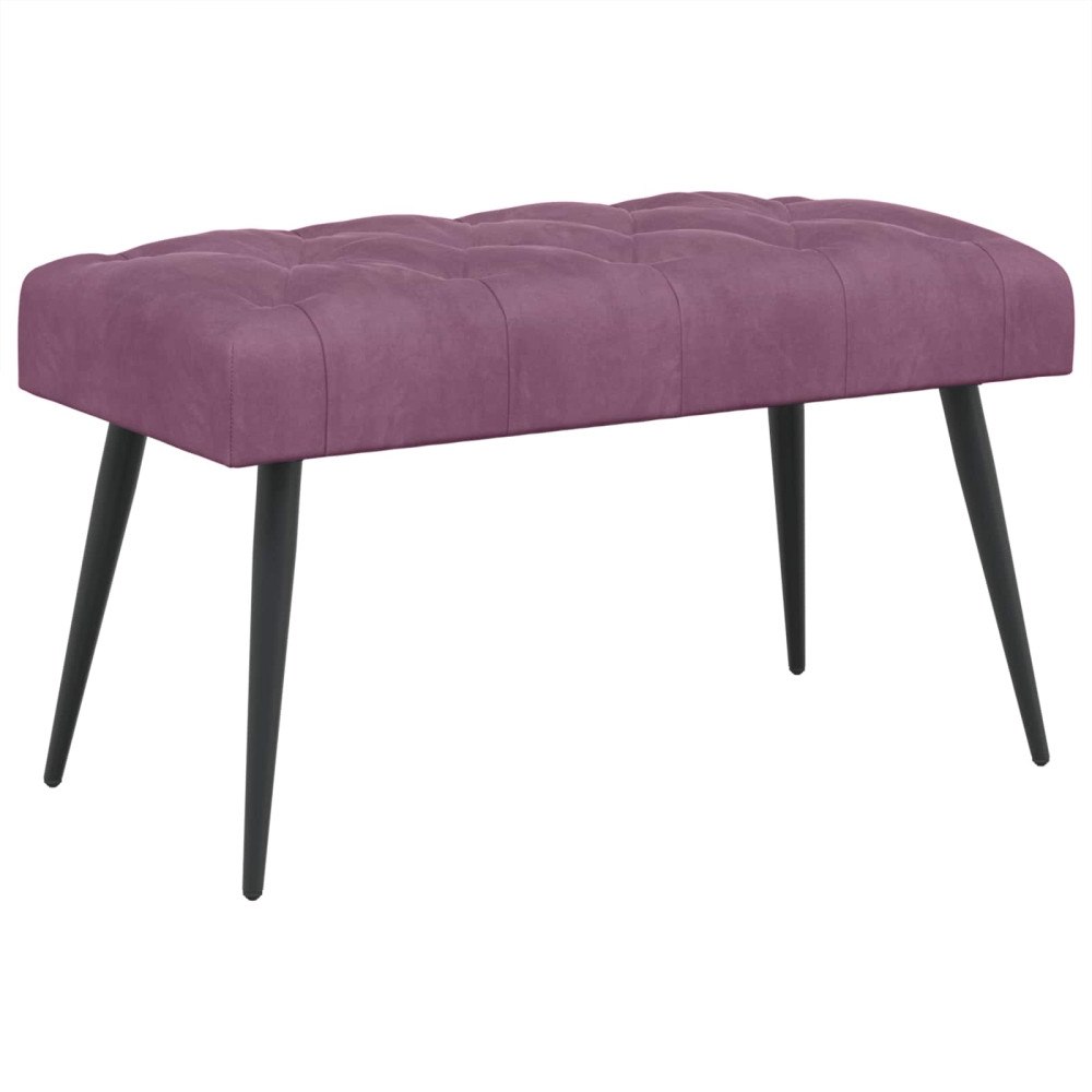 vidaXL Bänk med knappar Lila 80 x 40 x 46 cm Sammet