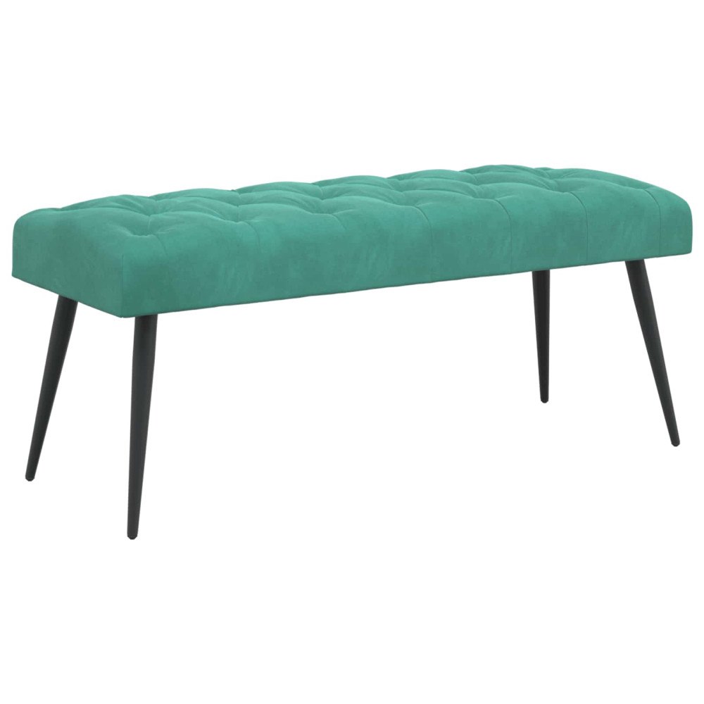 vidaXL Bänk med knappar Turkos 110 x 40 x 46 cm Sammet