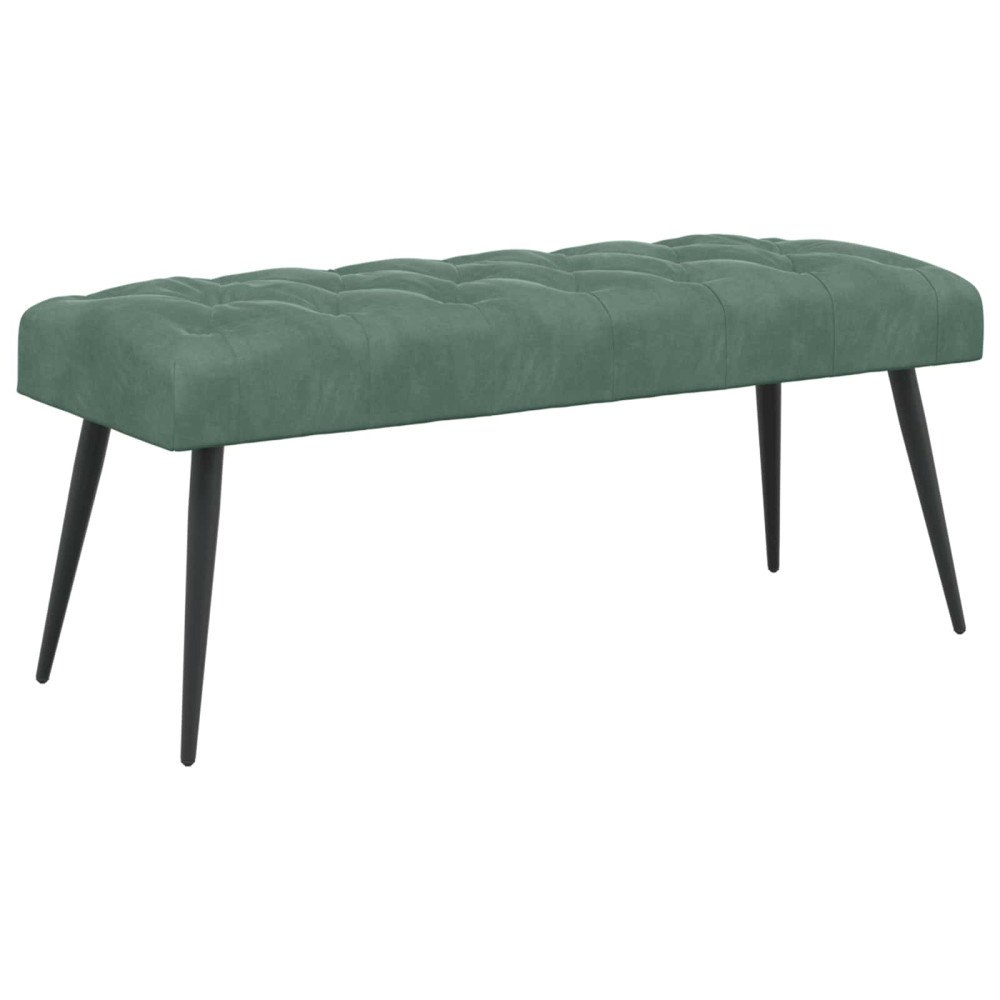 vidaXL Bänk med knappar Havgrön 110 x 40 x 46 cm Sammet