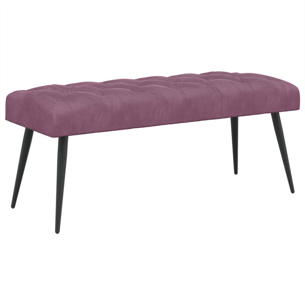 vidaXL Bänk med knappar Lila 110 x 40 x 46 cm Sammet