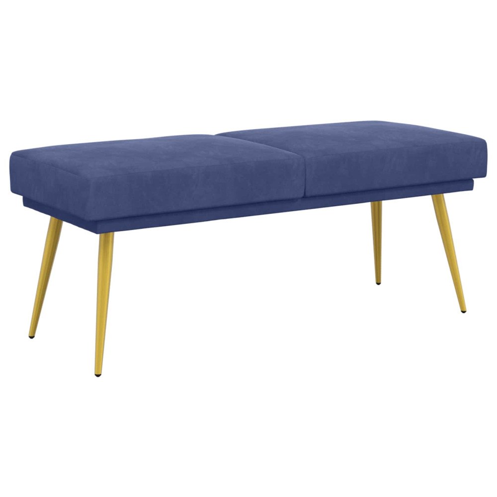 vidaXL Dubbel-lager bänk Polisblå 120 x 45 x 46 cm Sammet