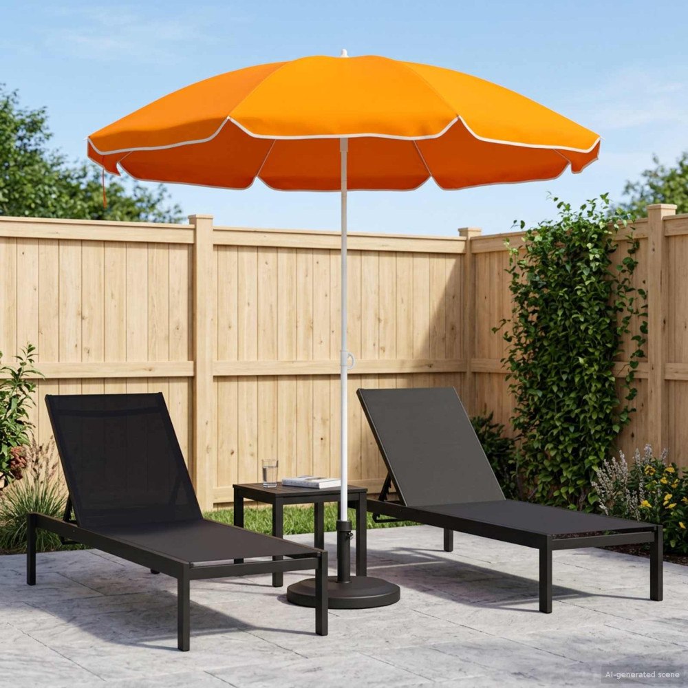 vidaXL Trädgårdsparasol 160 cm 170T polyester Orange