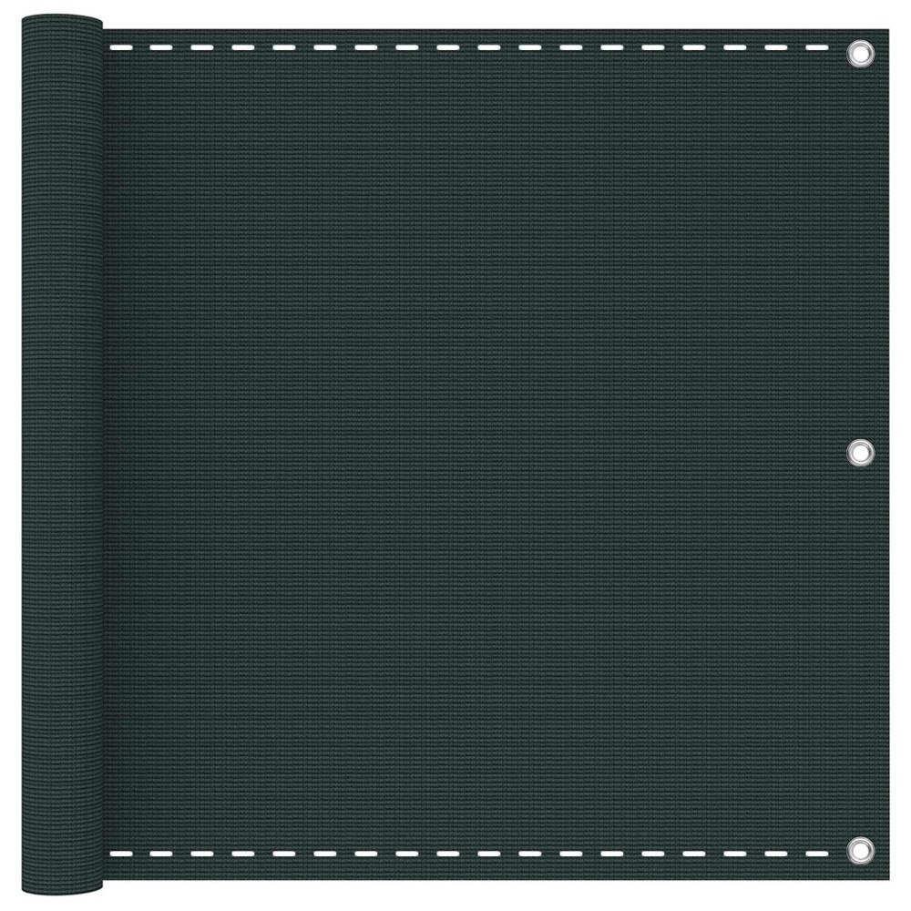 vidaXL Balkong Skärm Mörkgrön 90 x 700 cm HDPE och Aluminium