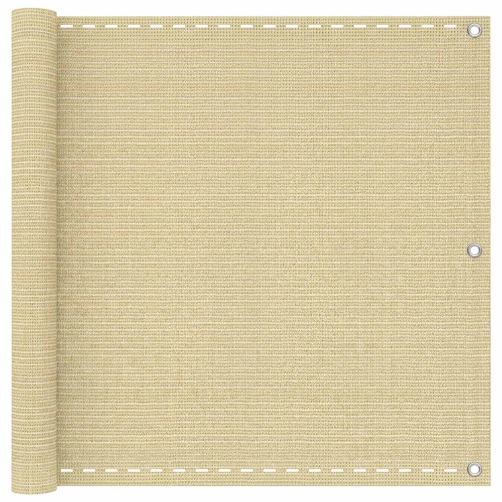 vidaXL Balkong Skärm Beige 90 x 700 cm HDPE och Aluminium