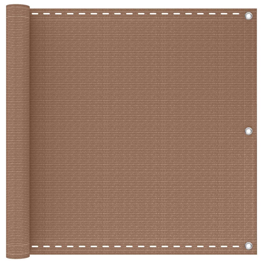 vidaXL Balkong Skärm Taupe 90 x 800 cm HDPE och Aluminium