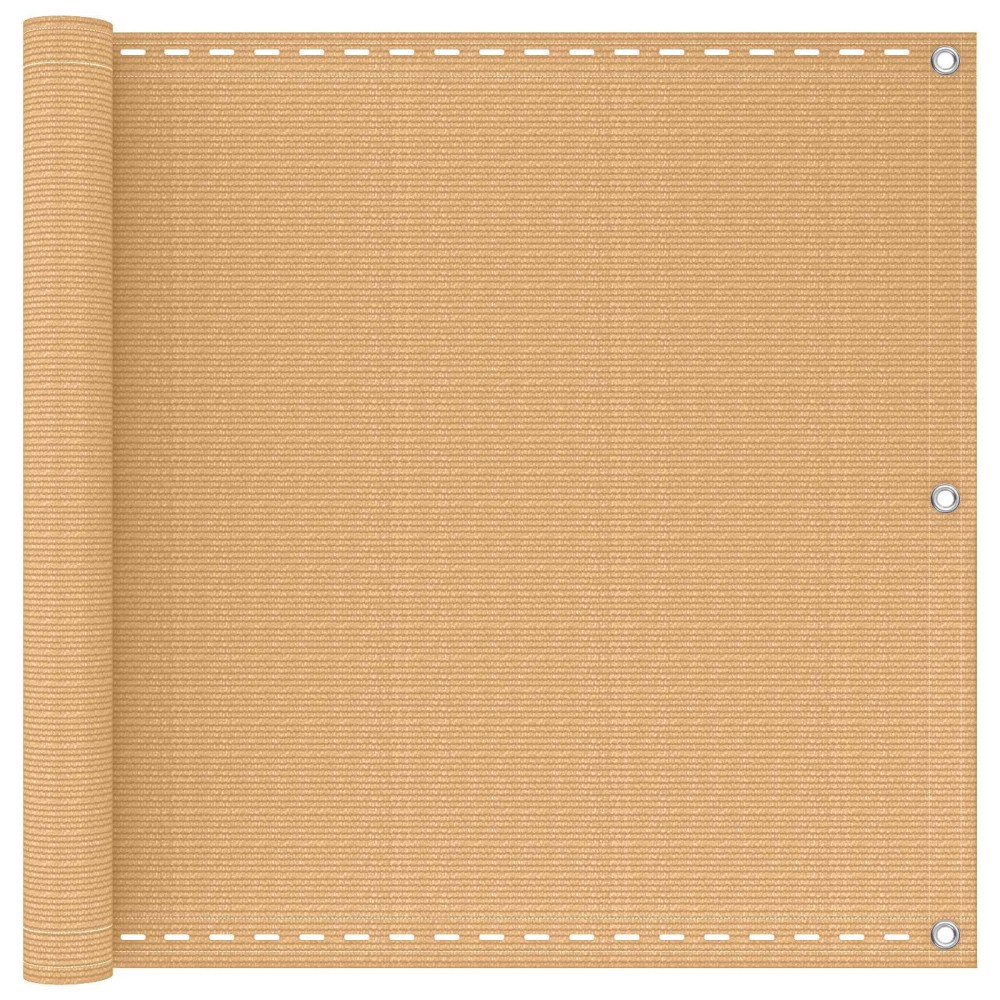 vidaXL Balkong Skärm Sand 120 x 800 cm HDPE och Aluminium
