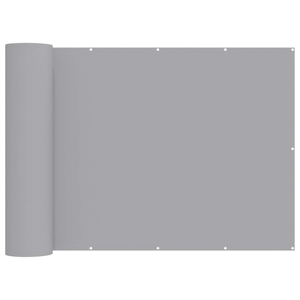 vidaXL Balkongskärm 150 x 200 cm Tyg med PU-beläggning Ljusgrå