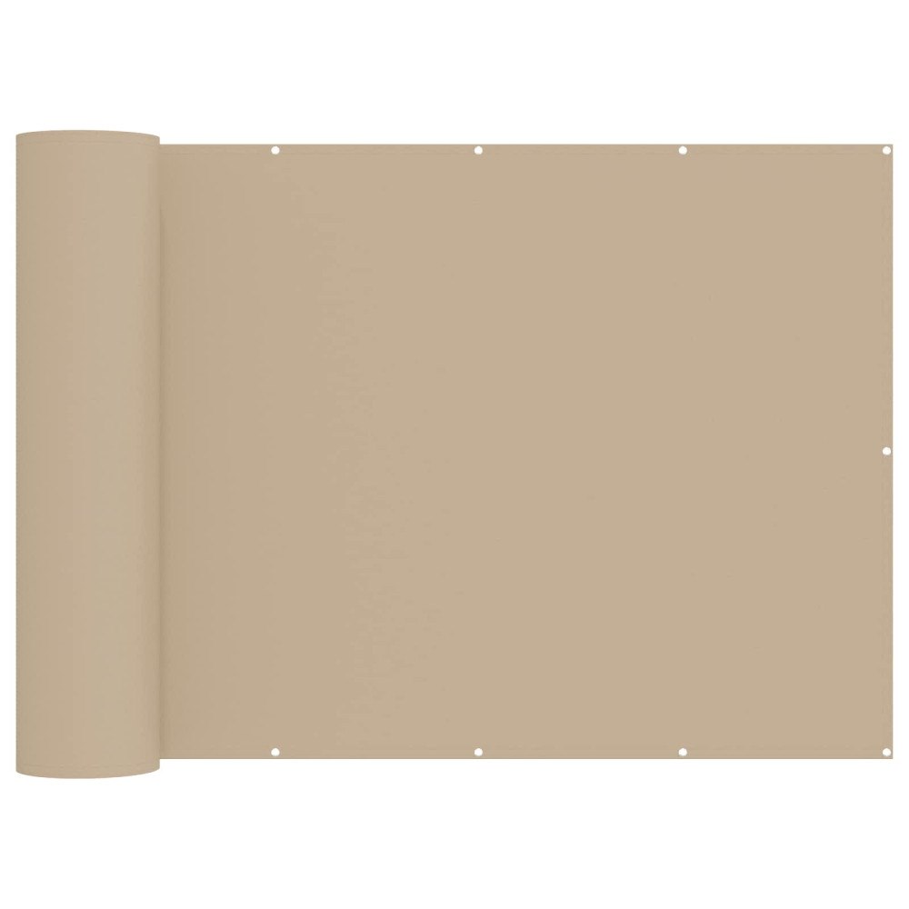 vidaXL Balkongskärm 150 x 400 cm Tyg med PU-beläggning Beige