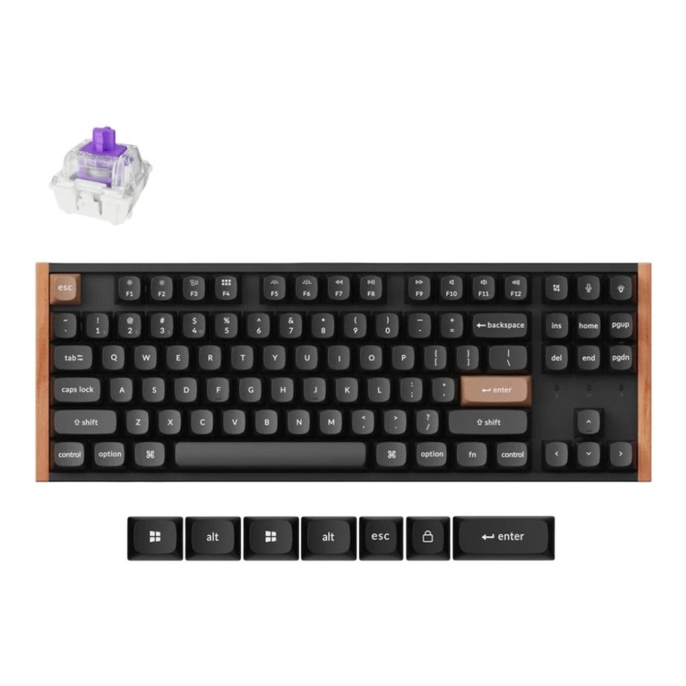 Keychron Keychron K8 HE - Special Edition - tangentbord - custom - 80% - QWERTY - Nordisk - svart Inmatningsenhet