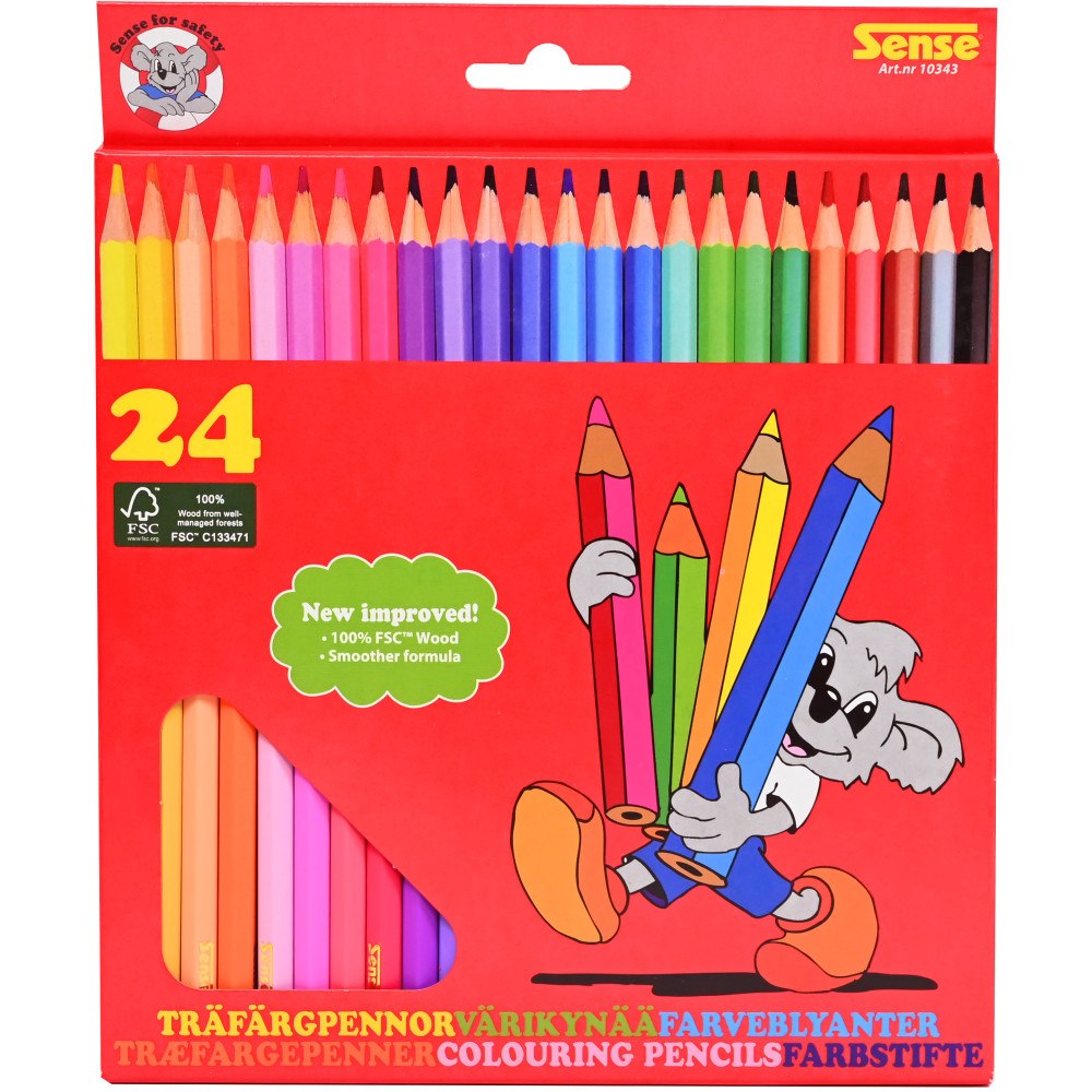 Sense Träfärgpenna 24-Pack FSC