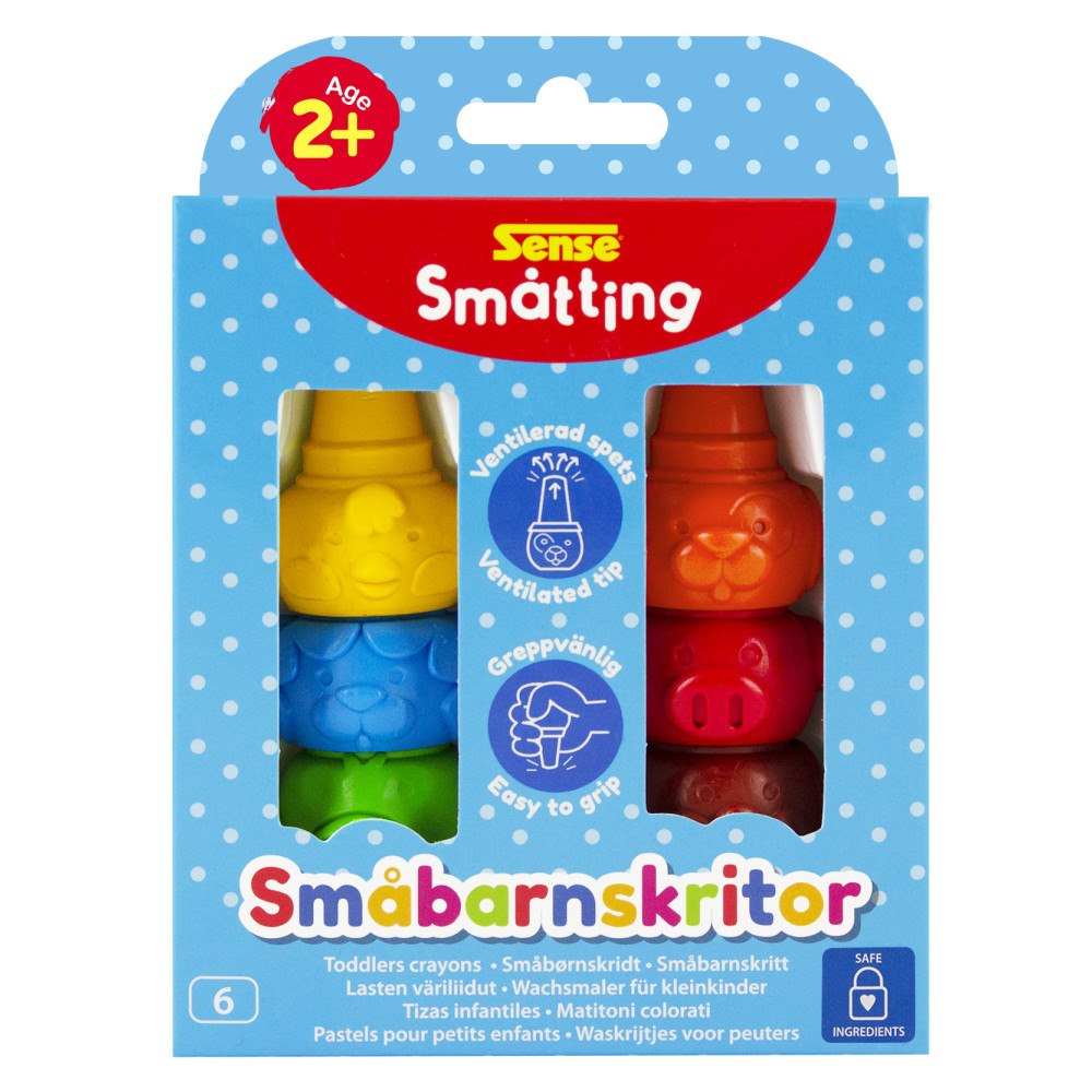 Sense Småtting Småbarnskrita 6-pack