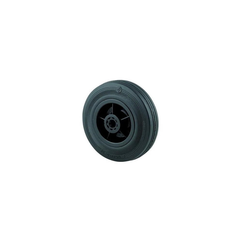 Tente Tente löshjul svart massivt gummi Ø200x50 mm Ø20xNL58 rullag...