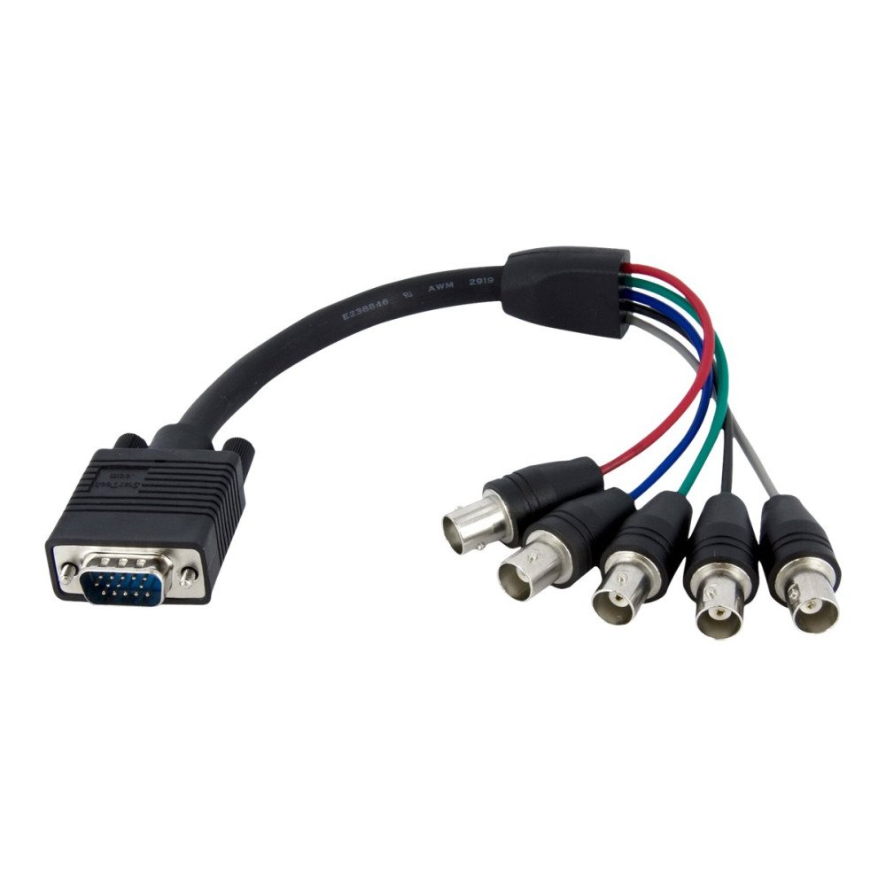StarTech.com StarTech.com 1 ft. (0.3 m) VGA to BNC Cable - HD15 VGA to 5 BNC - Male/Female - BNC Cable (VGABNCMF1) - VGA-kabel - 30 c...