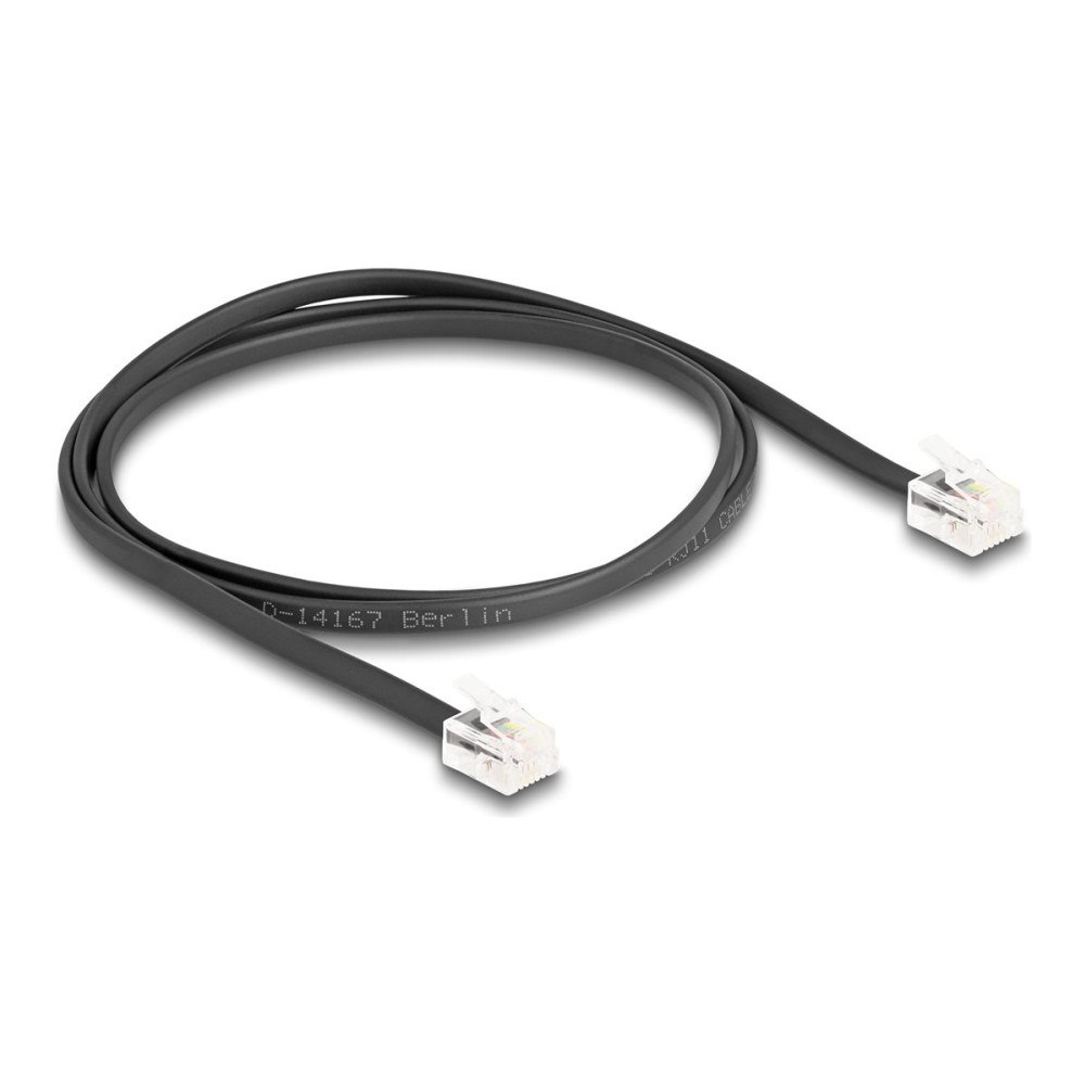 DeLOCK Delock telefonkabel - 1 m - svart