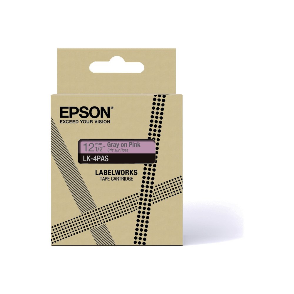 EPSON Epson LabelWorks LK-4PAS - tejp - 1 kassett(er) - Rulle (1,2 cm)