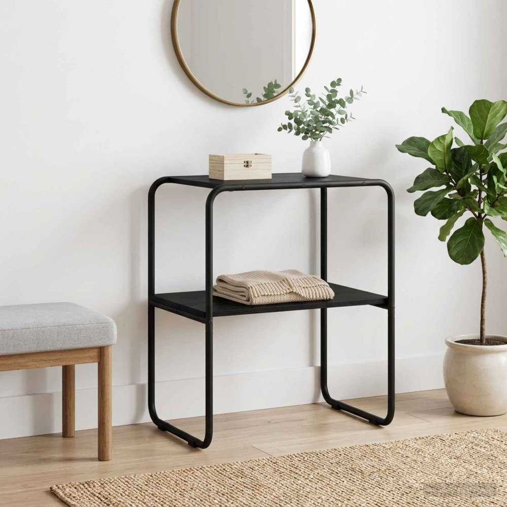 vidaXL Konsolbord Svart ek 80 x 42,5 x 70 cm Konstruerat trä