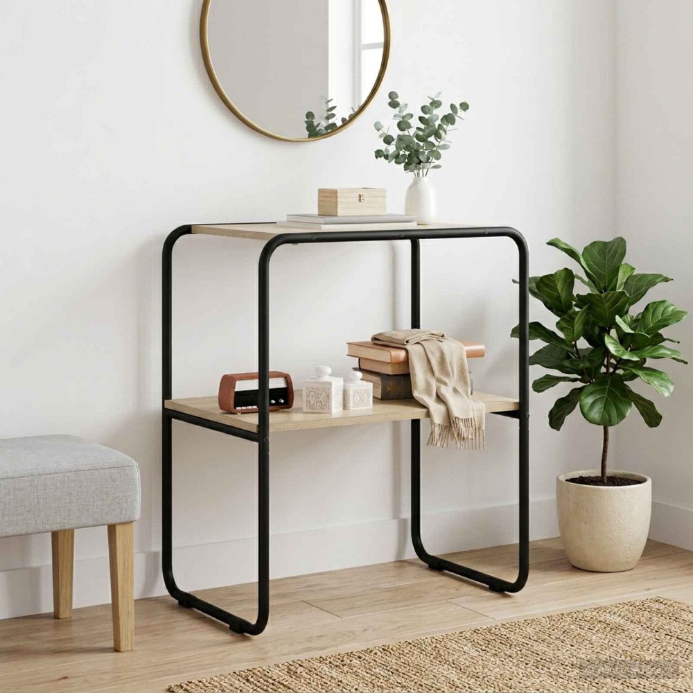 vidaXL Konsolbord Sonoma-ek 80 x 42,5 x 70 cm Konstruerat trä