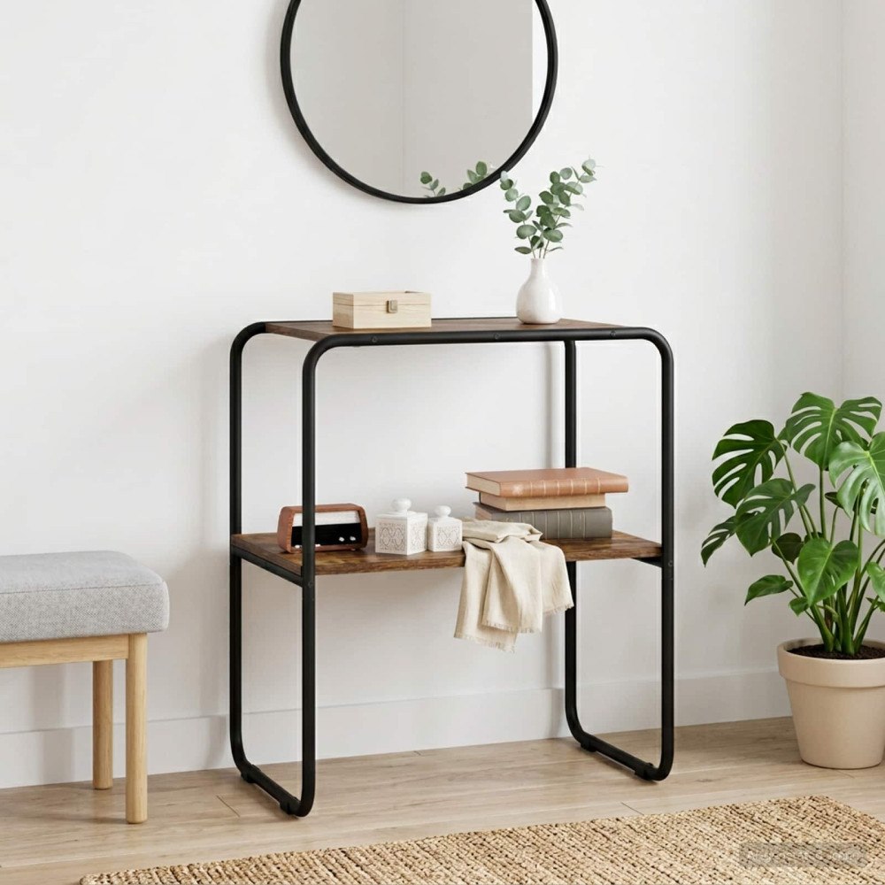 vidaXL Konsolbord Rökt ek 80 x 42,5 x 70 cm Konstruerat trä