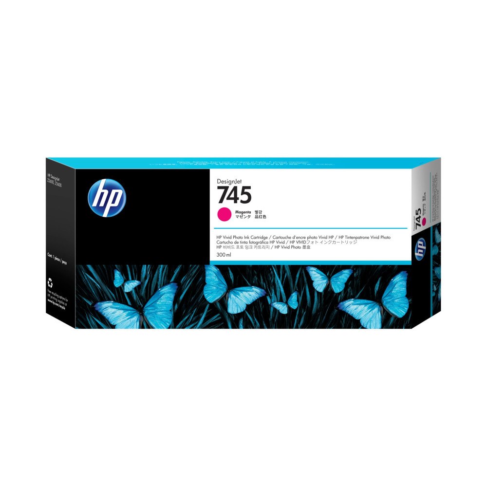 Hewlett-Packard HP 745 - hög kapacitet - magenta - original - DesignJet - bläckpatron