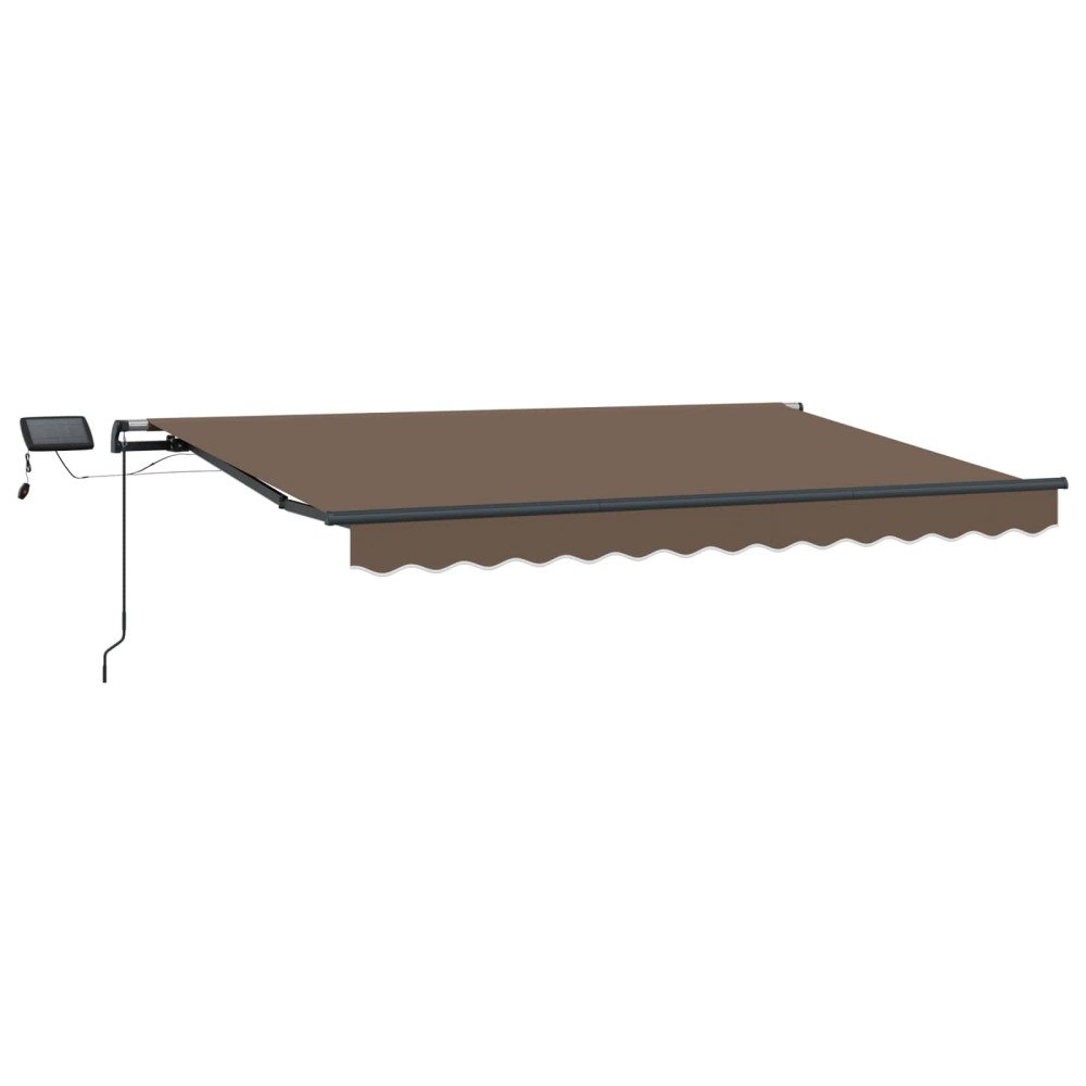 vidaXL Utdragbar markis Taupe 450 × 300 cm Duk och Aluminium
