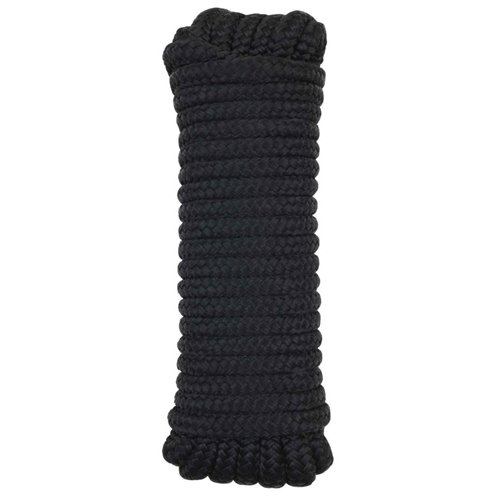 vidaXL Båtsnöre 6 m 1.4 Svart Polyester
