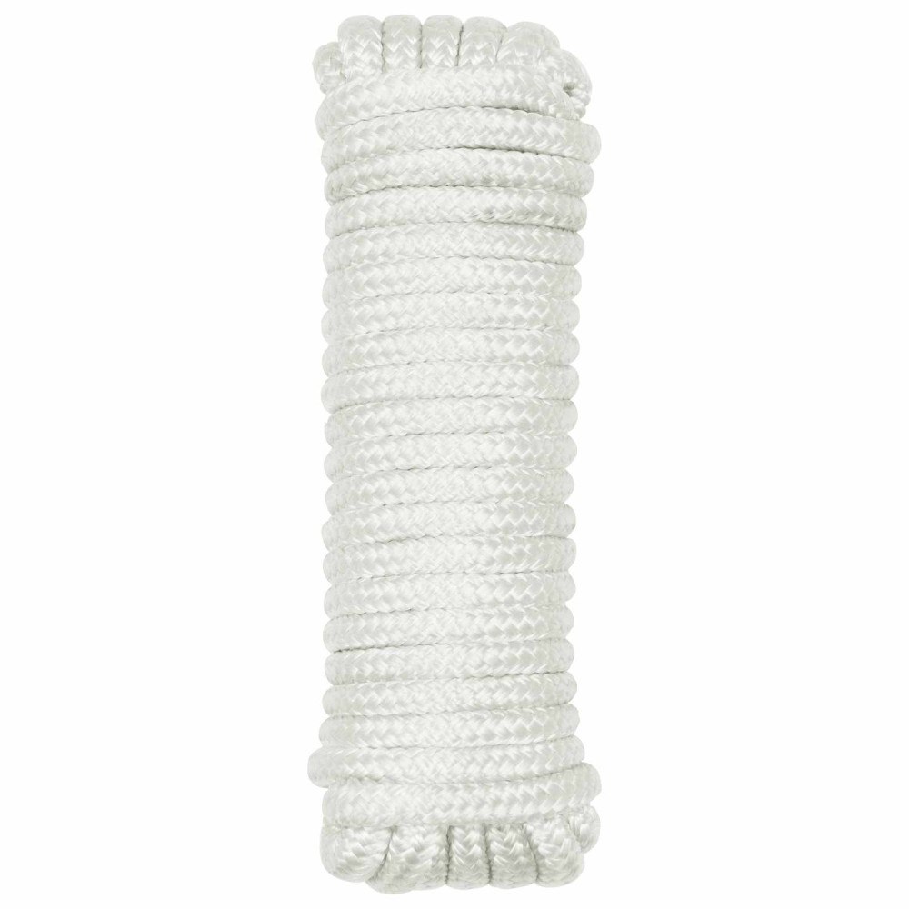 vidaXL Båtsnöre 6 m 1.2 Vit Polyester