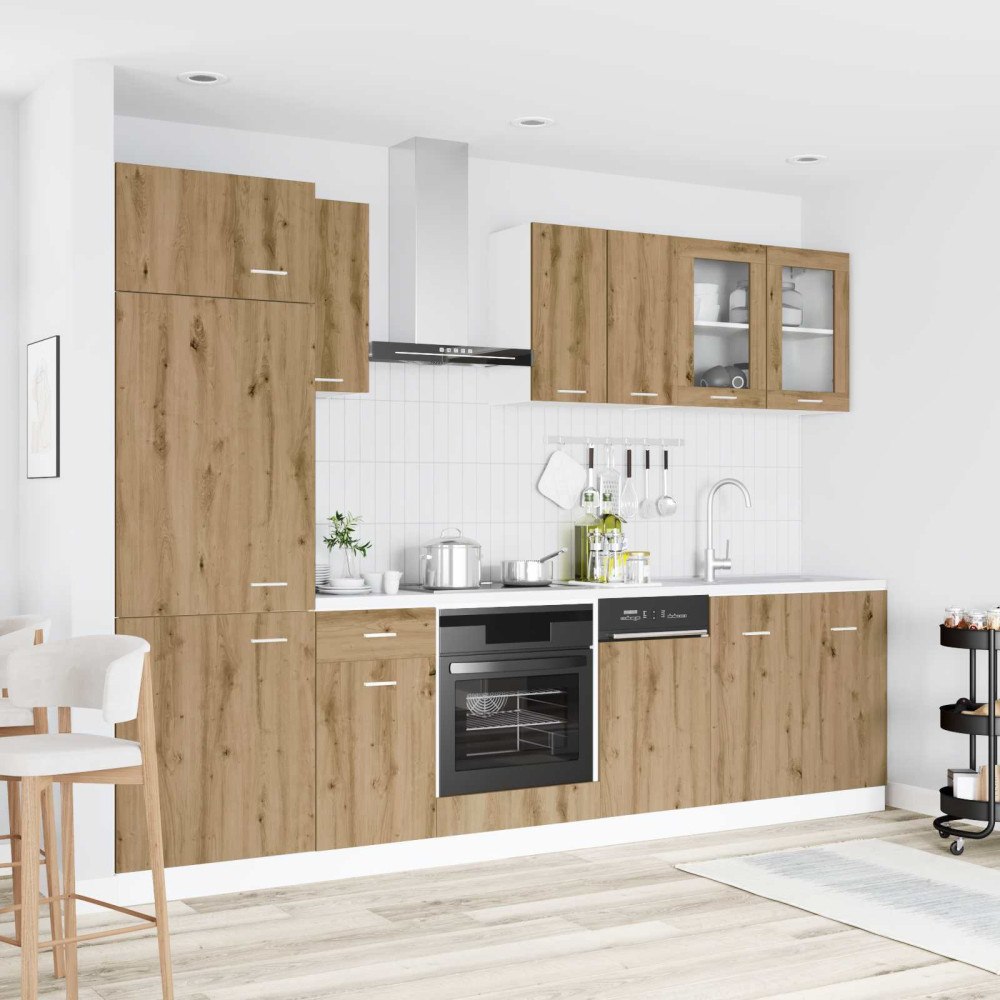 vidaXL Köksenhet Lyon 8 pcs Artisan-ek Konstruerat trä