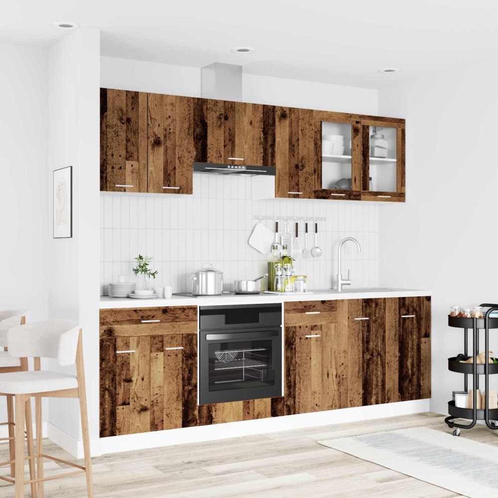 vidaXL Köksenhet Lyon 8 pcs Konstruerat trä