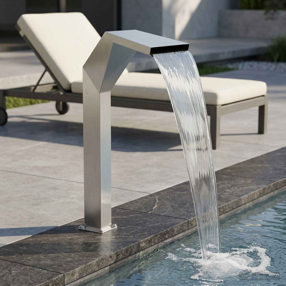 vidaXL Pool Vattenfall Rostfritt stål 50 x 30 x 90 cm Silver
