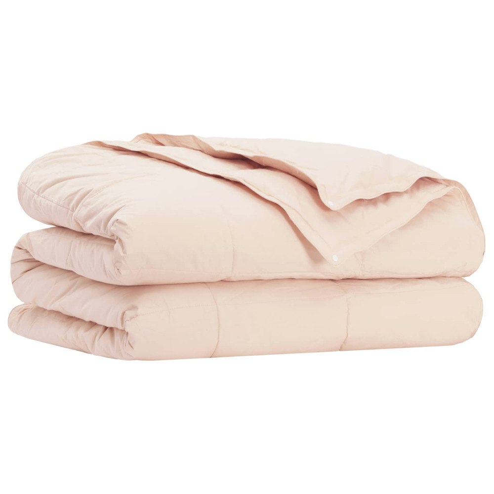 vidaXL Duntäcke Beige 155 x 200 cm Kapokfiber