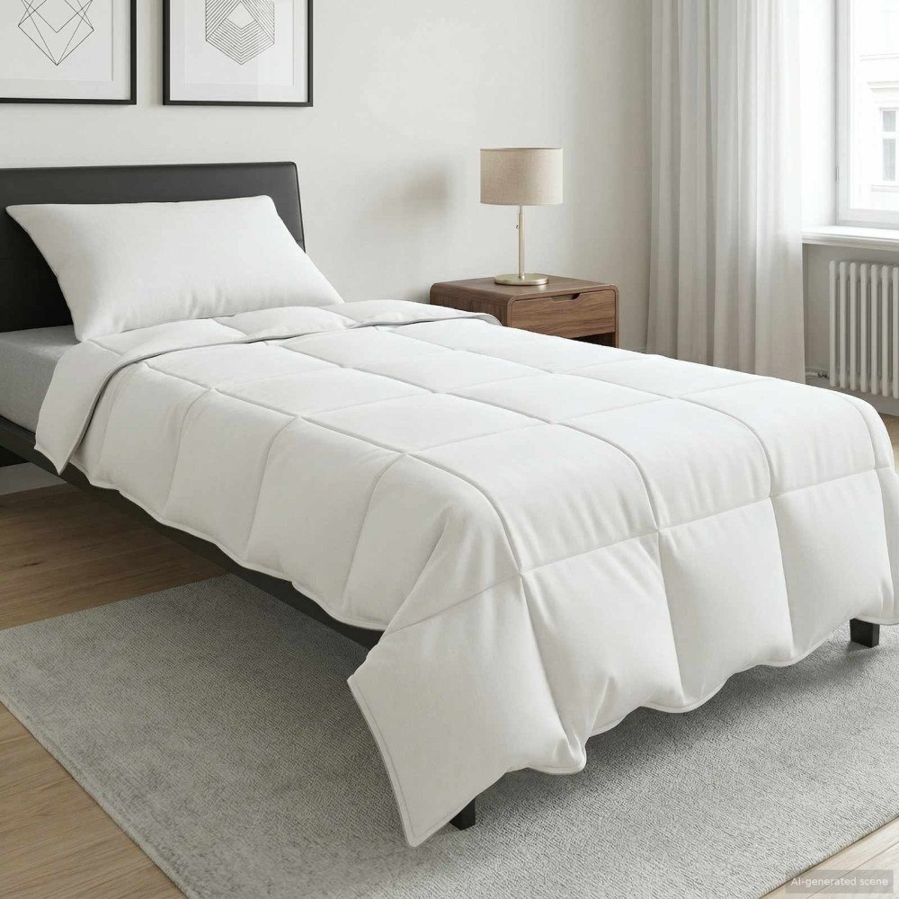 vidaXL Sommar Duvet Vit 135 x 220 cm Bambufiber