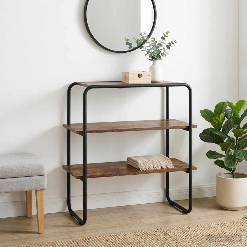 vidaXL Konsolbord Rökt ek 80 x 41 x 75 cm Konstruerat trä