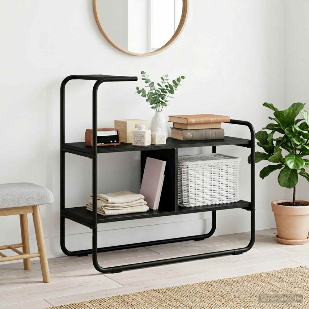 vidaXL Konsolbord Svart ek 80 x 35 x 75 cm Konstruerat trä