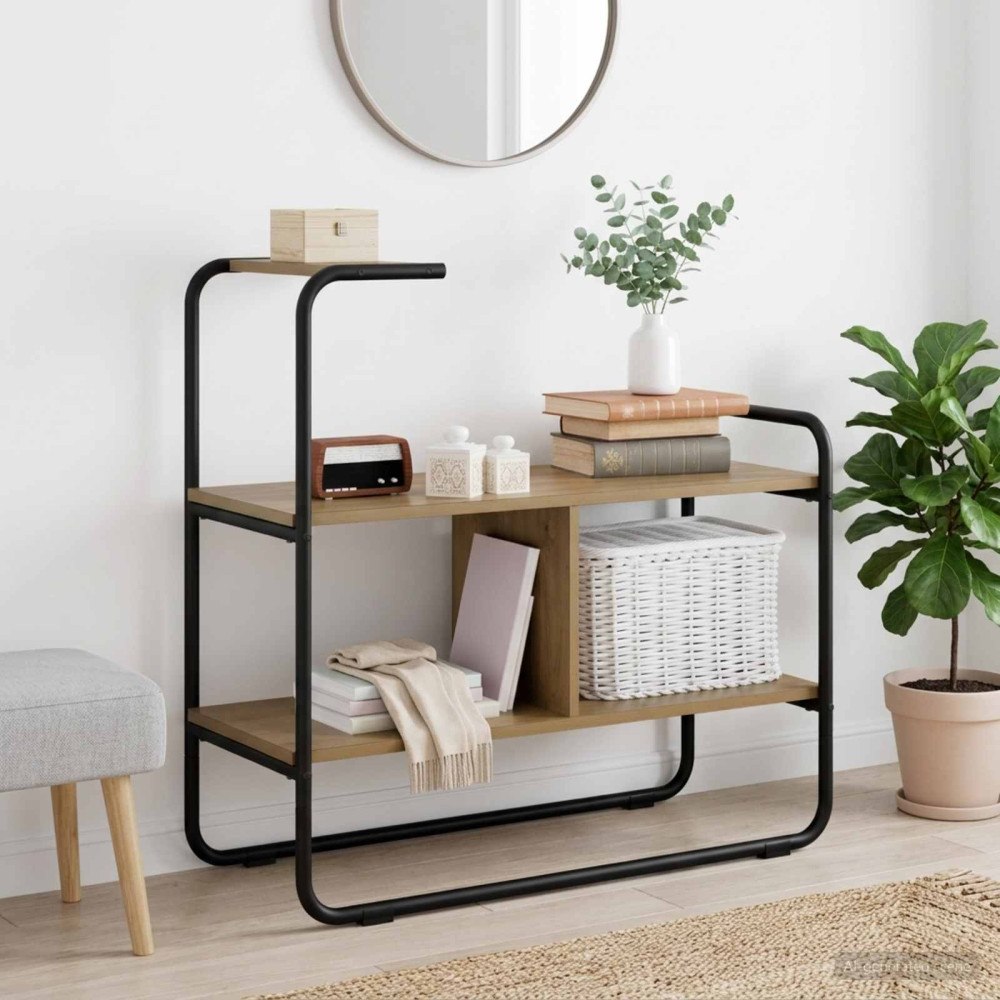vidaXL Konsolbord Artisan-ek 80 x 35 x 75 cm Konstruerat trä