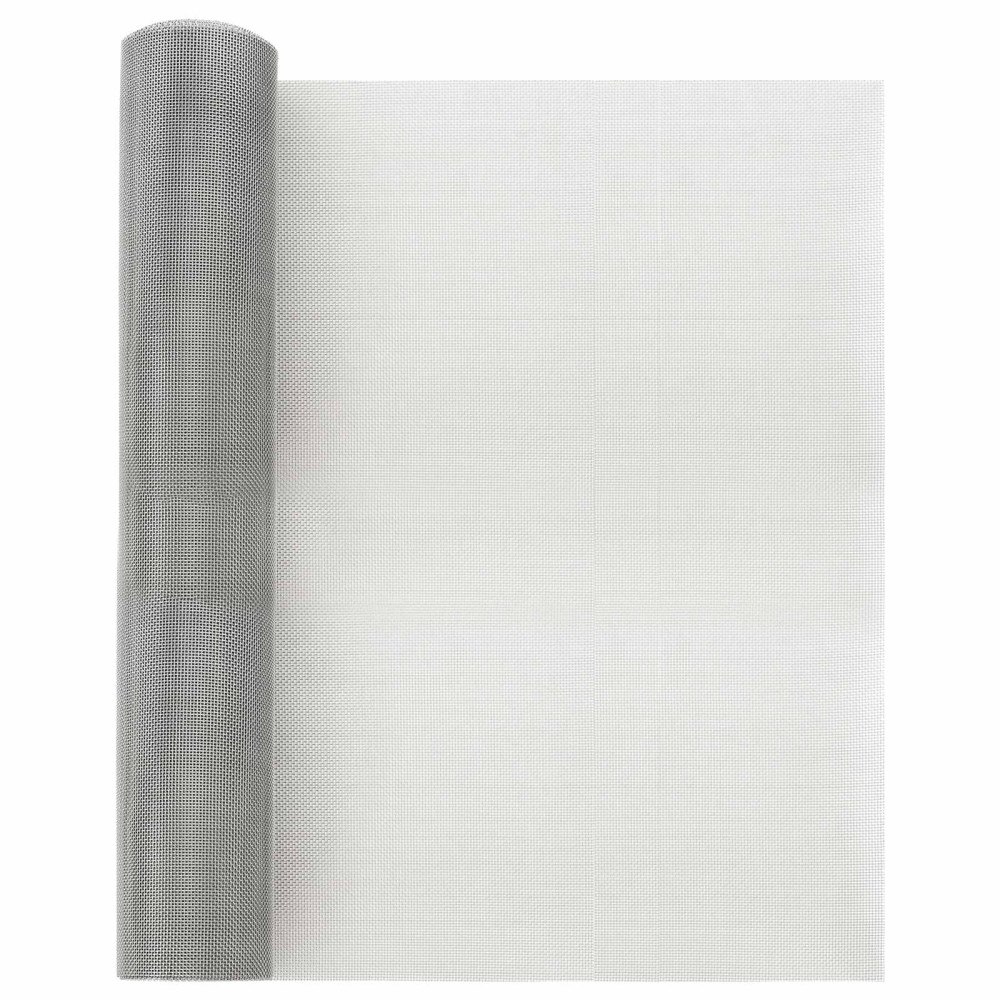 vidaXL Nätduk 40 x 2000 cm 20 Mesh Rostfritt stål 201 Silver