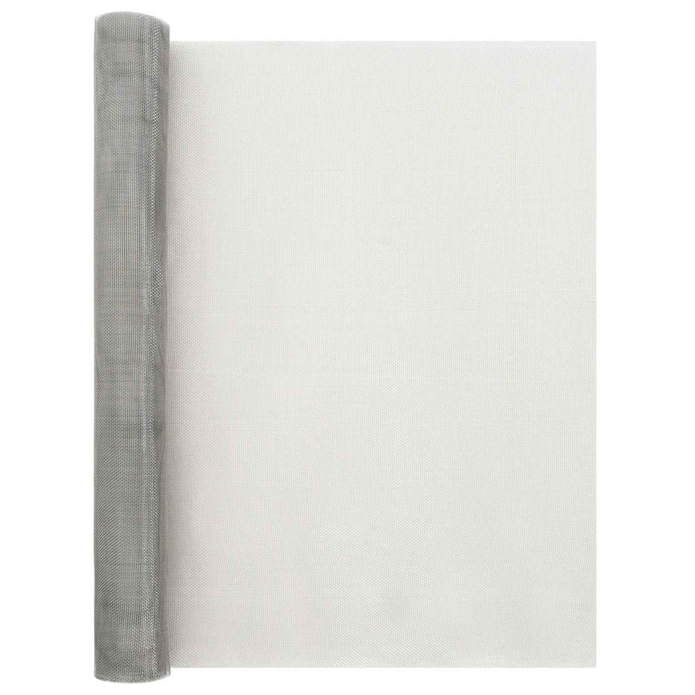 vidaXL Nätduk 60 x 1000 cm 20 Mesh Rostfritt stål 201 Silver