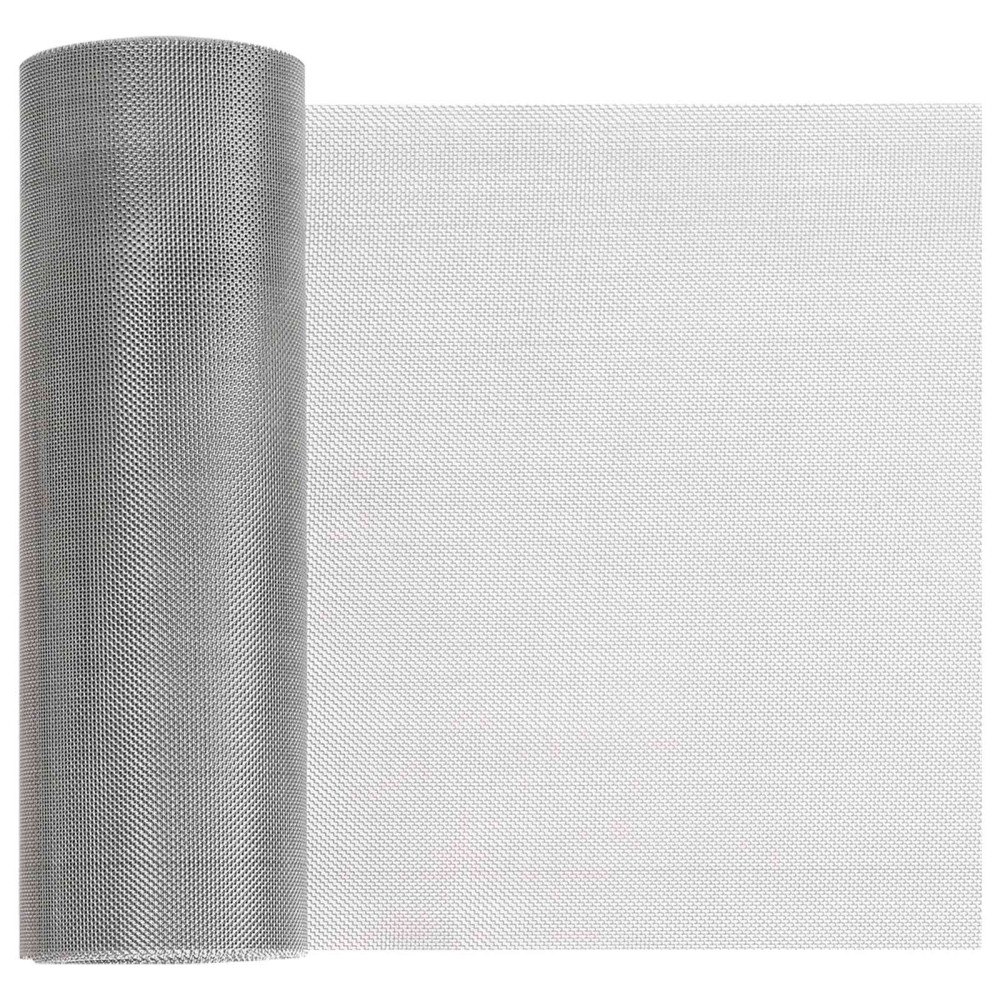 vidaXL Nätduk 20 x 1000 cm 30 Mesh Rostfritt stål 201 Silver