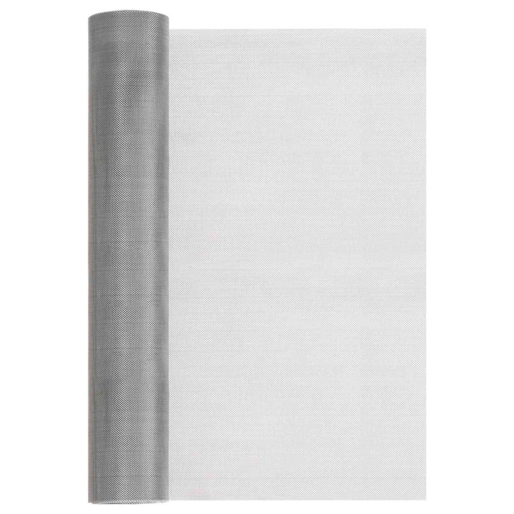 vidaXL Nätduk 40 x 2000 cm 30 Mesh Rostfritt stål 201 Silver