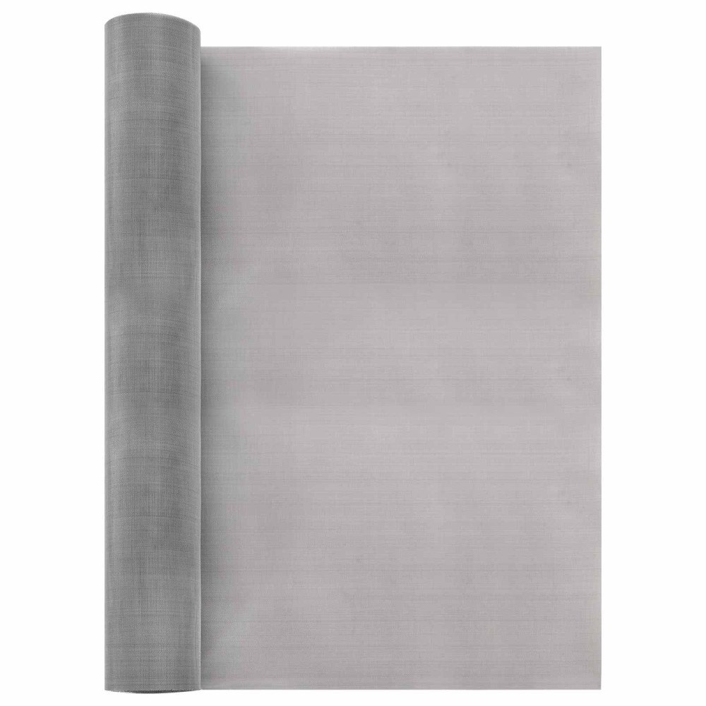 vidaXL Nätduk 40 x 2000 cm 60 Mesh Rostfritt stål 201 Silver
