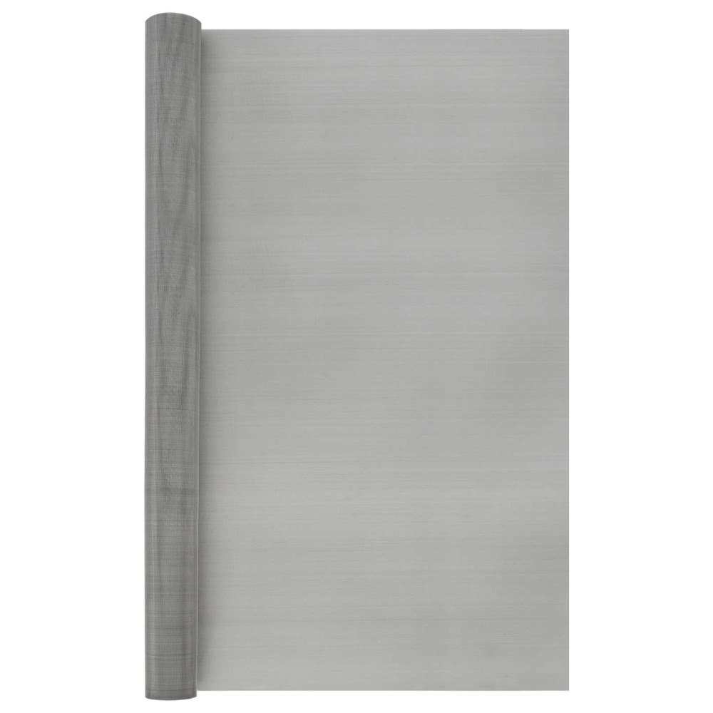 vidaXL Nätduk 80 x 2000 cm 60 Mesh Rostfritt stål 201 Silver