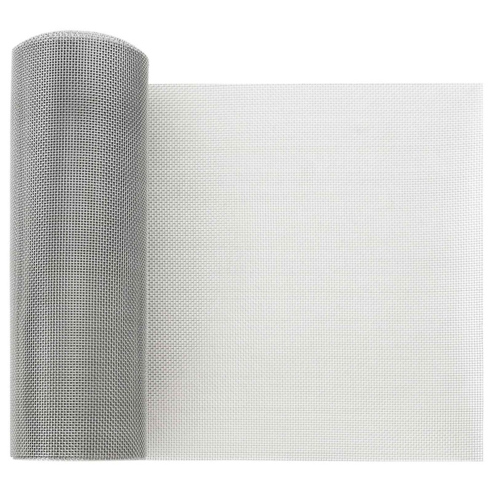 vidaXL Nätduk 20 x 500 cm 18 mesh Rostfritt Stål 304 Silver