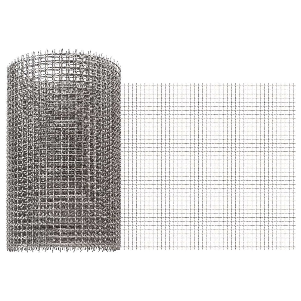vidaXL Nätduk 20 x 200 cm 3 Mesh Rostfritt stål 201 Silver