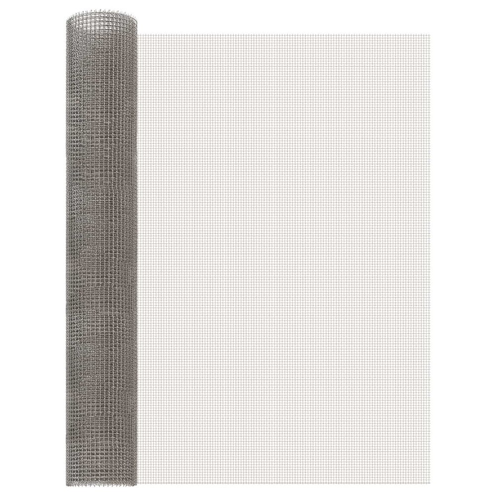 vidaXL Nätduk 80 x 200 cm 3 Mesh Rostfritt stål 201 Silver
